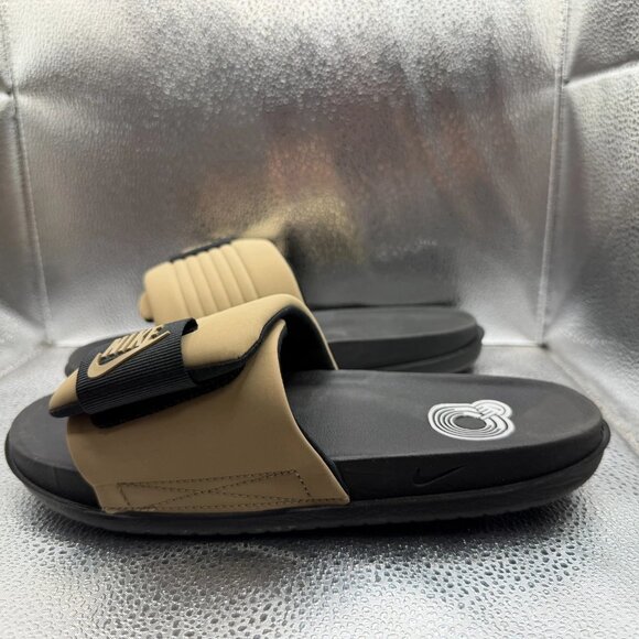 Size 8 Nike Offcourt Adjust Black Khaki Mens Comfort Slip On Slide DQ9624-004 - Picture 8 of 12